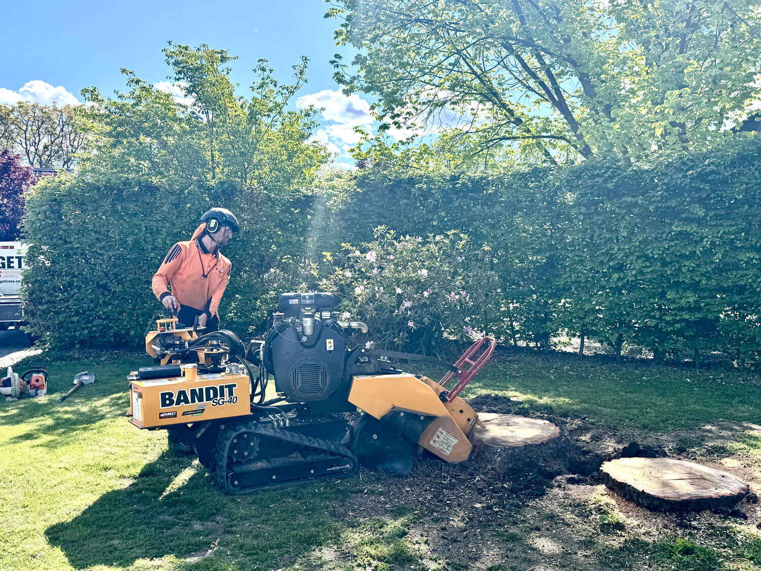 Stump grinding machinery